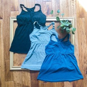 Set of three maternity nursing tanks